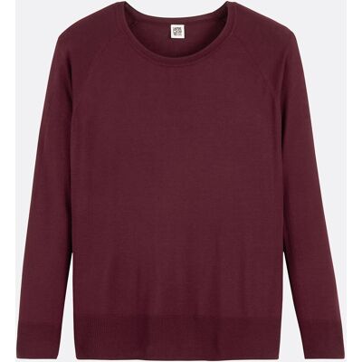 La Redoute Jersey de cuello redondo en punto fino, manga larga. Talla XXL. Color La Redoute Jersey de cuello redondo en punto fino, manga larga. Talla XXL. Color