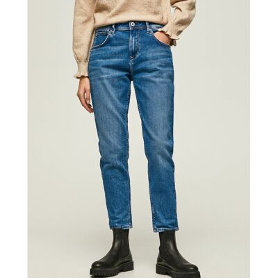 Pepe Jeans Vaqueros rectos tapered de cintura alta, VIOLET. Color Pepe Jeans Vaqueros rectos tapered de cintura alta, VIOLET. Color