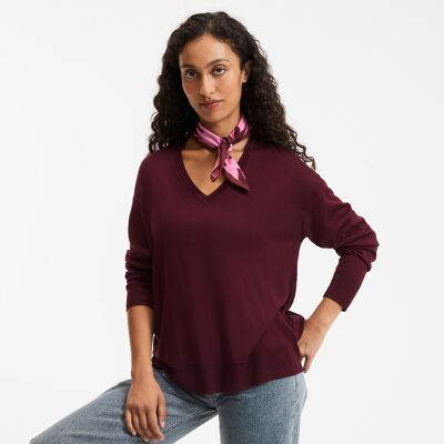La Redoute Jersey de cuello de pico, de punto fino. Talla S. Color La Redoute Jersey de cuello de pico, de punto fino. Talla S. Color