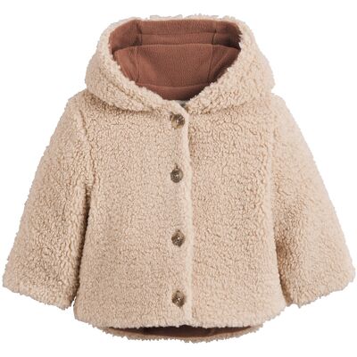 La Redoute Abrigo cálido con capucha de sherpa con forro polar. Talla 67 cm (6 meses). Color La Redoute Abrigo cálido con capucha de sherpa con forro polar. Talla 67 cm (6 meses). Color