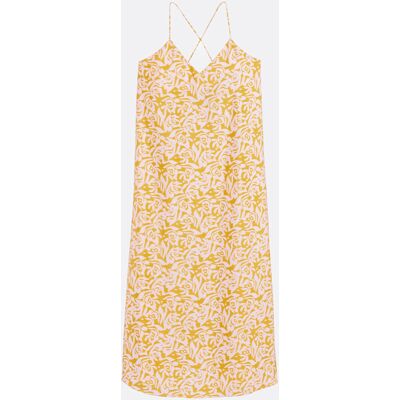 La Redoute Vestido largo con tirantes finos y estampado de flores. Talla 44. Color La Redoute Vestido largo con tirantes finos y estampado de flores. Talla 44. Color