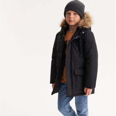 La Redoute Parka cálida con capucha, forro de sherpa. Talla 126 cm (8 años). Color La Redoute Parka cálida con capucha, forro de sherpa. Talla 126 cm (8 años). Color
