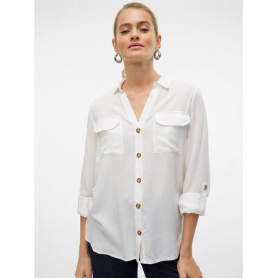 Vero Moda Blusa abotonada de manga larga. Color Vero Moda Blusa abotonada de manga larga. Color