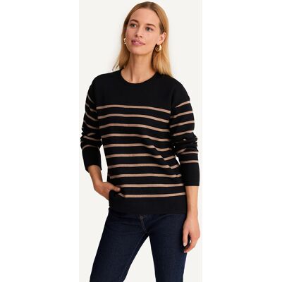 ANNE WEYBURN Jersey a rayas con cuello redondo, de punto fino. Color ANNE WEYBURN Jersey a rayas con cuello redondo, de punto fino. Color