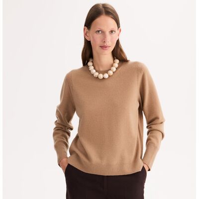 ANNE WEYBURN Jersey de cachemira con cuello redondo, punto fino. Color ANNE WEYBURN Jersey de cachemira con cuello redondo, punto fino. Color