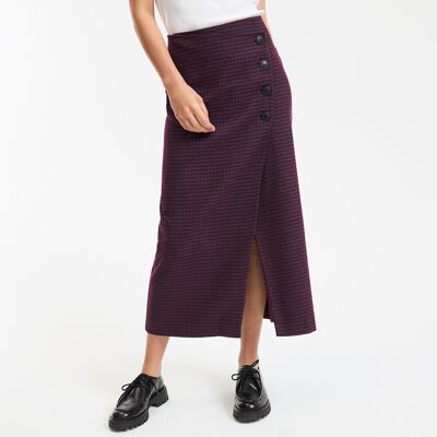La Redoute Falda larga cruzada a cuadros. Talla 38. Color La Redoute Falda larga cruzada a cuadros. Talla 38. Color