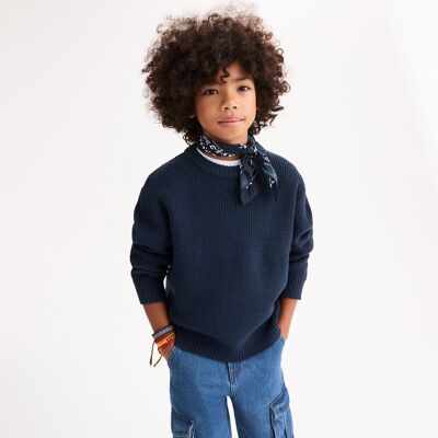 La Redoute Jersey de punto grueso y cuello redondo. Talla 86 cm (2 años). Color La Redoute Jersey de punto grueso y cuello redondo. Talla 86 cm (2 años). Color