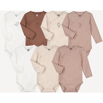 La Redoute Lote de 7 bodies de manga larga para recién nacidos. Talla 86 cm (2 años). Color La Redoute Lote de 7 bodies de manga larga para recién nacidos. Talla 86 cm (2 años). Color