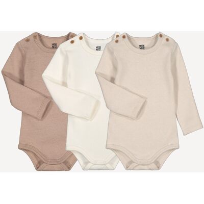 La Redoute Lote de 3 suaves bodies de abrigo de manga larga. Talla 86 cm (2 años). Color La Redoute Lote de 3 suaves bodies de abrigo de manga larga. Talla 86 cm (2 años). Color