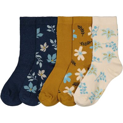 La Redoute Lote de 5 pares de calcetines con motivo de flores. Talla 35/37. Color La Redoute Lote de 5 pares de calcetines con motivo de flores. Talla 35/37. Color
