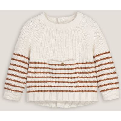 La Redoute Jersey de cuello redondo de punto grueso, espalda abotonada. Talla 74 cm (12 meses). Color La Redoute Jersey de cuello redondo de punto grueso, espalda abotonada. Talla 74 cm (12 meses). Color