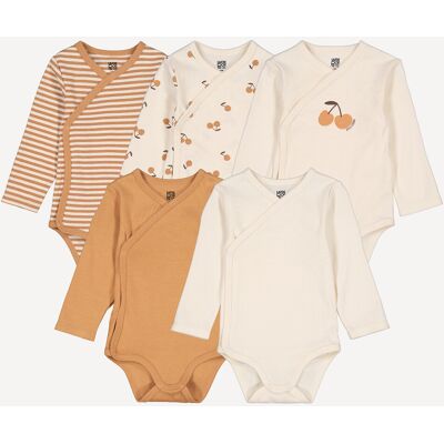 La Redoute Lote de 5 bodies de recién nacido de manga larga. Talla 71 cm (9 meses). Color La Redoute Lote de 5 bodies de recién nacido de manga larga. Talla 71 cm (9 meses). Color