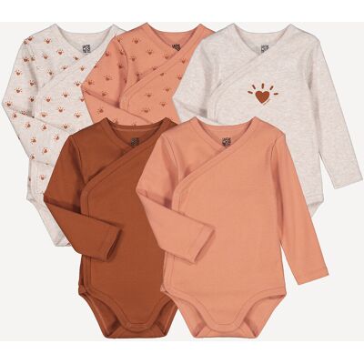 La Redoute Lote de 5 bodies de recién nacido de manga larga. Talla 71 cm (9 meses). Color La Redoute Lote de 5 bodies de recién nacido de manga larga. Talla 71 cm (9 meses). Color