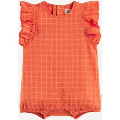 La Redoute Mono de cuadros con volantes en las mangas. Talla 74 cm (12 meses). Color La Redoute Mono de cuadros con volantes en las mangas. Talla 74 cm (12 meses). Color