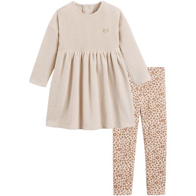 La Redoute Conjunto de 2 prendas vestido y leggings. Talla 86 cm (2 años). Color La Redoute Conjunto de 2 prendas vestido y leggings. Talla 86 cm (2 años). Color