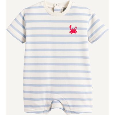 La Redoute Pelele de felpa a rayas con estampado de cangrejo en el pecho. Talla 60 cm (3 meses). Color La Redoute Pelele de felpa a rayas con estampado de cangrejo en el pecho. Talla 60 cm (3 meses). Color