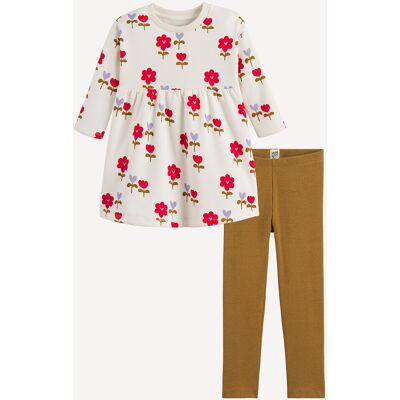 La Redoute Conjunto de 2 prendas vestido y leggings. Talla 94 cm (3 años). Color La Redoute Conjunto de 2 prendas vestido y leggings. Talla 94 cm (3 años). Color