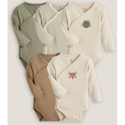 La Redoute Lote de 5 bodies de nacimiento de algodón orgánico. Talla 81 cm (18 meses). Color La Redoute Lote de 5 bodies de nacimiento de algodón orgánico. Talla 81 cm (18 meses). Color