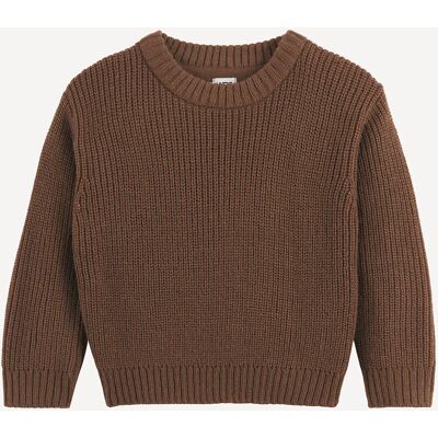 La Redoute Jersey de punto grueso y cuello redondo. Talla 86 cm (2 años). Color La Redoute Jersey de punto grueso y cuello redondo. Talla 86 cm (2 años). Color