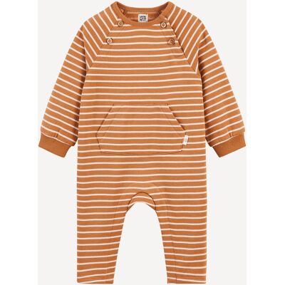 La Redoute Mono largo de felpa a rayas con bolsillo. Talla 74 cm (12 meses). Color La Redoute Mono largo de felpa a rayas con bolsillo. Talla 74 cm (12 meses). Color