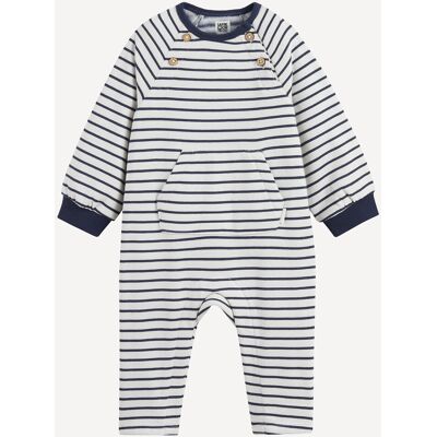La Redoute Mono largo de felpa a rayas con bolsillo. Talla 74 cm (12 meses). Color La Redoute Mono largo de felpa a rayas con bolsillo. Talla 74 cm (12 meses). Color