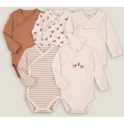 La Redoute Lote de 5 bodies de recién nacido de manga larga. Talla 71 cm (9 meses). Color La Redoute Lote de 5 bodies de recién nacido de manga larga. Talla 71 cm (9 meses). Color