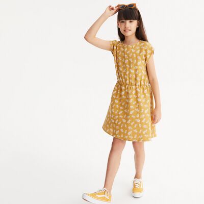 La Redoute Vestido evasé de gasa de algodón sin mangas. Talla 108 cm (5 años). Color La Redoute Vestido evasé de gasa de algodón sin mangas. Talla 108 cm (5 años). Color