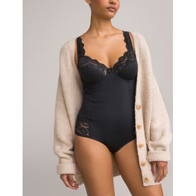 ANNE WEYBURN Body de microfibra y encaje Anthea. Color ANNE WEYBURN Body de microfibra y encaje Anthea. Color