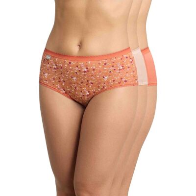 Playtex Lote de 3 braguitas midi COTTON STRECH. Color Playtex Lote de 3 braguitas midi COTTON STRECH. Color