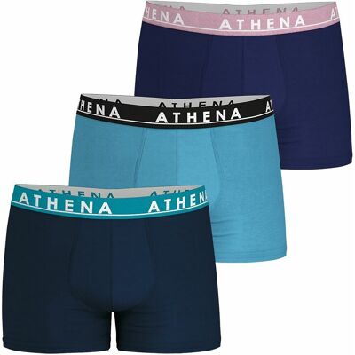 ATHENA Lote de 3 bóxer lisos Easy Color. Color ATHENA Lote de 3 bóxer lisos Easy Color. Color
