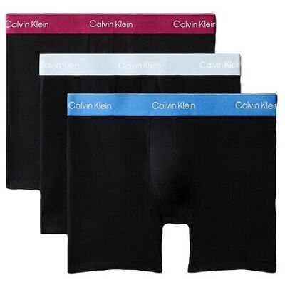 Calvin Klein UNDERWEAR Lote de 3 bóxers elásticos lisos Brief. Color Calvin Klein UNDERWEAR Lote de 3 bóxers elásticos lisos Brief. Color