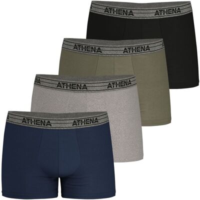 ATHENA Lote de 4 boxers Basic Coton. Color ATHENA Lote de 4 boxers Basic Coton. Color