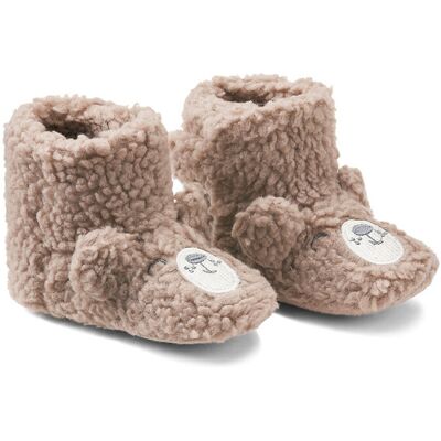 La Redoute Pantuflas de velcro de borreguito con bordado de oso. Talla 18/19. Color La Redoute Pantuflas de velcro de borreguito con bordado de oso. Talla 18/19. Color