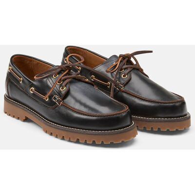 La Redoute Mocasines náuticos de piel con suela dentada. Talla 42. Color La Redoute Mocasines náuticos de piel con suela dentada. Talla 42. Color