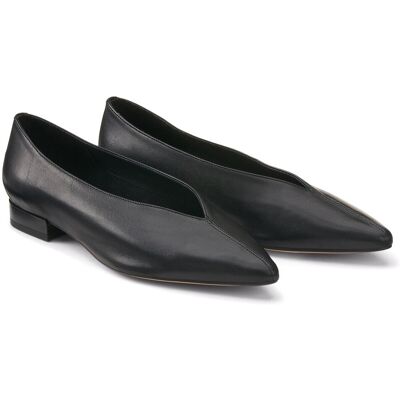La Redoute Bailarinas de punta con tacón plano, de piel. Talla 39. Color La Redoute Bailarinas de punta con tacón plano, de piel. Talla 39. Color