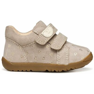 Geox Zapatillas de piel con tiras autoadherentes para los primeros pasos Macchia. Color Geox Zapatillas de piel con tiras autoadherentes para los primeros pasos Macchia. Color
