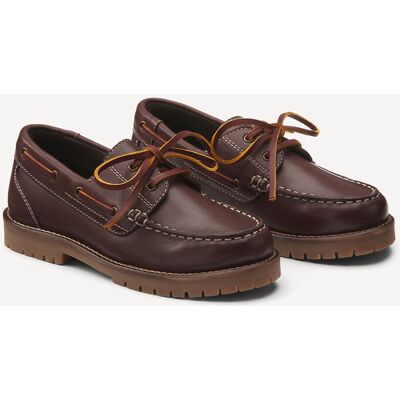 La Redoute Mocasines náuticos de piel con suela dentada. Talla 34. Color La Redoute Mocasines náuticos de piel con suela dentada. Talla 34. Color