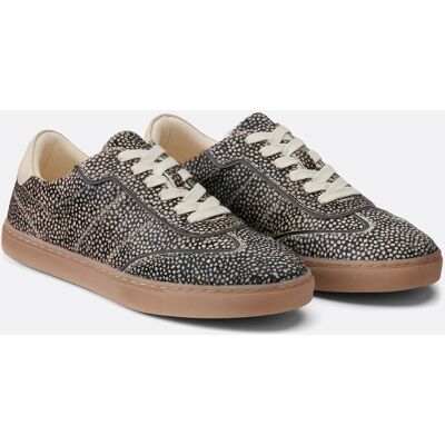 La Redoute Zapatillas de piel retro con estampado animal. Talla 42. Color La Redoute Zapatillas de piel retro con estampado animal. Talla 42. Color