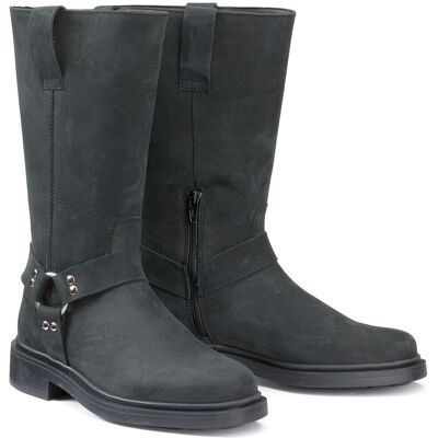 La Redoute Botines tipo moto de piel nobuk. Talla 41. Color La Redoute Botines tipo moto de piel nobuk. Talla 41. Color