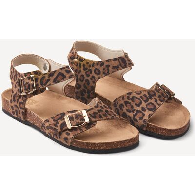 La Redoute Sandalias de leopardo de piel con doble hebilla. Talla 29. Color La Redoute Sandalias de leopardo de piel con doble hebilla. Talla 29. Color