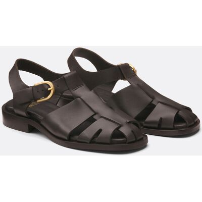 La Redoute Sandalias cerradas de piel. Talla 42. Color La Redoute Sandalias cerradas de piel. Talla 42. Color