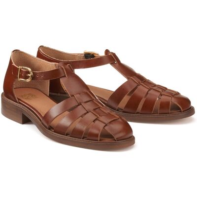 La Redoute Sandalias cerradas de piel, SOLENN. Talla 38. Color La Redoute Sandalias cerradas de piel, SOLENN. Talla 38. Color