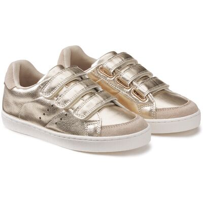 La Redoute Zapatillas metalizadas con tiras auto. Talla 26. Color La Redoute Zapatillas metalizadas con tiras auto. Talla 26. Color