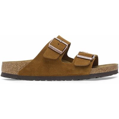 Birkenstock Mules de ante con doble correa Arizona. Color Birkenstock Mules de ante con doble correa Arizona. Color