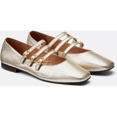 La Redoute Bailarinas de piel metalizada. Talla 36. Color La Redoute Bailarinas de piel metalizada. Talla 36. Color