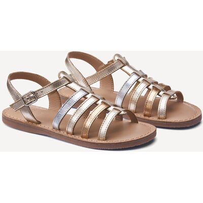 La Redoute Sandalias esparteñas de piel metalizada. Talla 30. Color La Redoute Sandalias esparteñas de piel metalizada. Talla 30. Color