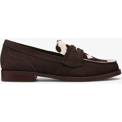 Clarks Mocasines de piel, estampado de vaca, TRAVEN EDGE. Color Clarks Mocasines de piel, estampado de vaca, TRAVEN EDGE. Color