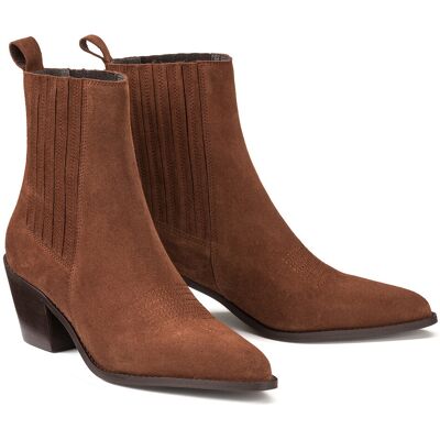 La Redoute Botines cowboy de ante, Signature DORIANE. Talla 37. Color La Redoute Botines cowboy de ante, Signature DORIANE. Talla 37. Color