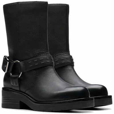 Clarks Botas moteras de piel con caña media Rebelle Up. Color Clarks Botas moteras de piel con caña media Rebelle Up. Color