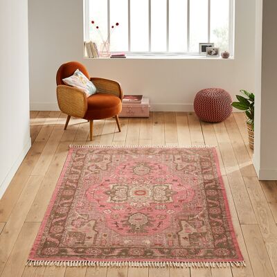 LA REDOUTE INTERIEURS Alfombra Vintage de Algodón Floris - Estilo Étnico - Multicolor LA REDOUTE INTERIEURS Alfombra Vintage de Algodón Floris - Estilo Étnico - Multicolor